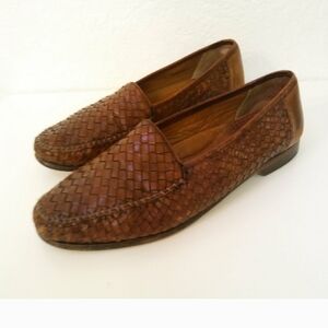 Men's Brown Woven Loafers